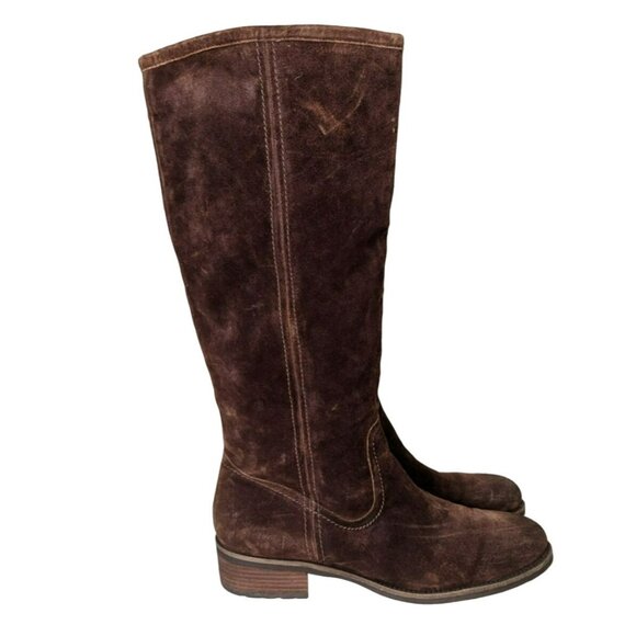 Franco Sarto Women's L-Eckhart Riding Boot – Boho Fringe Tall Heeled Boot